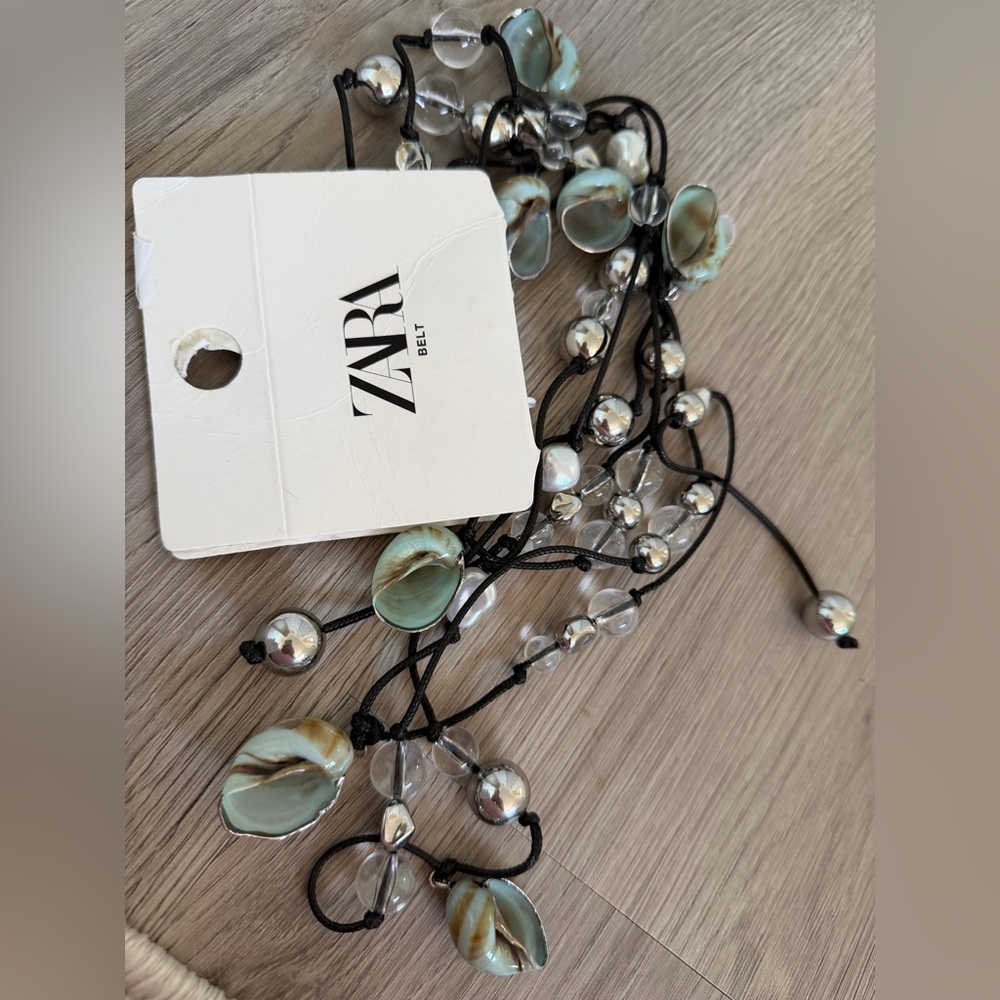 Zara multi position beaded shell necklace 32 US - Picture 3 of 6